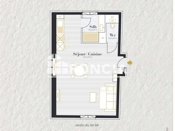 Location Studio 38.2 m² - Auray 56400