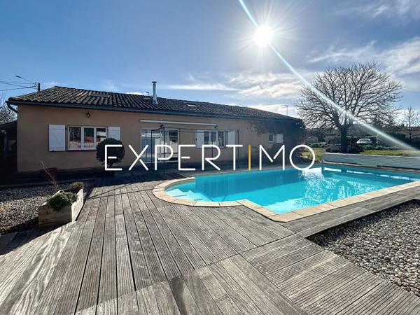 Ayguesvives (31450) Ayguesvives, maison 8 pièces, 240 m2 env. avec piscine, garage attenant et dépendances sise sur une parcelle d