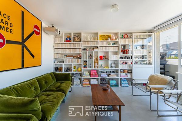 Boulogne Nord, dernier étage esprit loft avec Rooftop confidentiel.