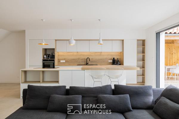 Maison contemporaine chic avec piscine