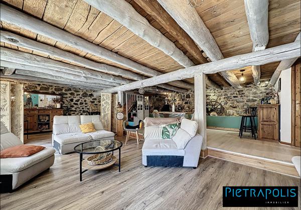 Maison de caractère de 278m2 m2, +500m2 de cours intérieure, 3 places de parkings au coeur du village de Vaure à Loudes.