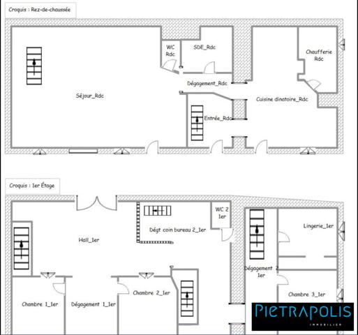 Maison de caractère de 278m2 m2, +500m2 de cours intérieure, 3 places de parkings au coeur du village de Vaure à Loudes.