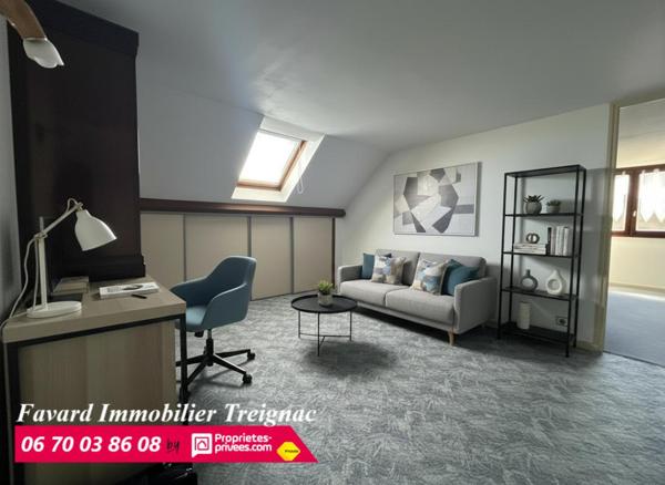 Maison  120 m²  3 chambres - garage  et  jardin plat  850 m² 19 260 TREIGNAC