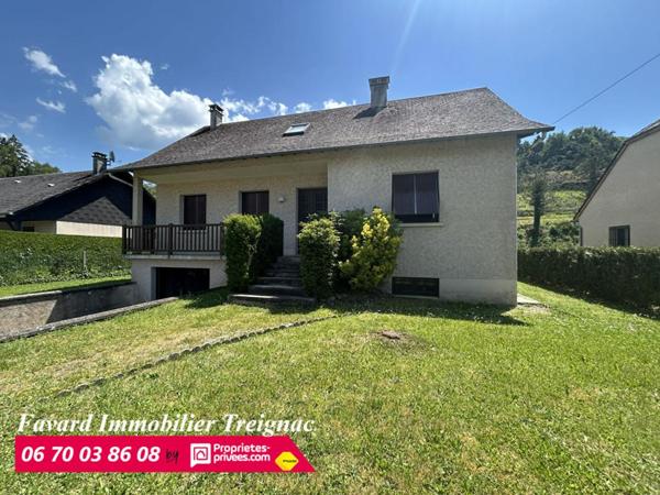 Maison  120 m²  3 chambres - garage  et  jardin plat  850 m² 19 260 TREIGNAC