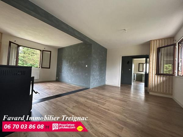 Maison  120 m²  3 chambres - garage  et  jardin plat  850 m² 19 260 TREIGNAC