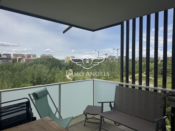 T2 avec terrasse sur parc Charpak