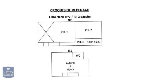 Appartement à louer 3 pièces 50.55m²