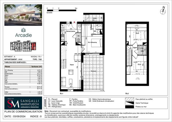 A VENDRE - TOULOUSE Lardenne - Appartement neuf T4 duplex avec balcon, 2 places de parking et cellier