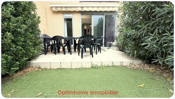 CAP D'AGDE – SECTEUR PINÈDE – STUDIO CABINE EN REZ-DE-JARDIN AVEC PARKING ET GRAND EXTÉRIEUR