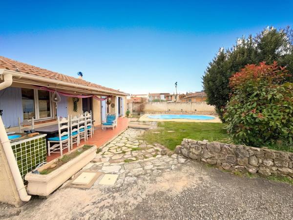 A VENDRE  EN EXCLUSIVITE 13610 LE PUY SAINTE REPARADE MAISON PLAIN PIED 7 PIECES 130M² AVEC JARDIN GARAGE ET PISCINE