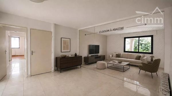 Paris 19ème - Rare 6P 119m² • Balcon, 2 parkings, Résidence verdoyante, gardien 24h/24.