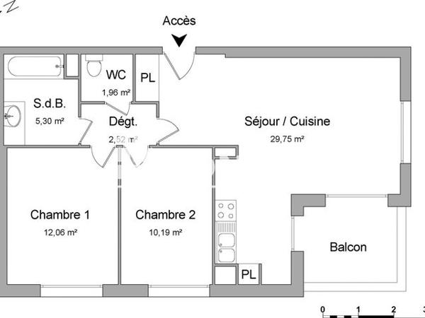 Location Appartement 3 pièces 61.78 m² - 335A RUE DU ROUVRAY Le Petit Couronne 76650