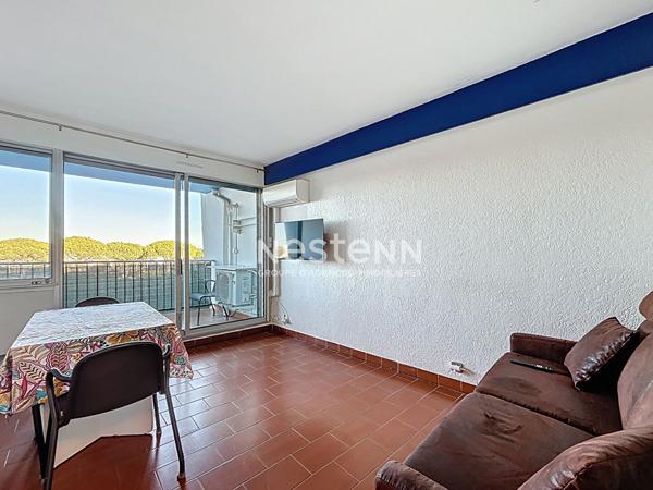 Plage Sud Dans résidence en première ligne Studio cabine avec terrasse