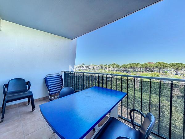 Plage Sud Dans résidence en première ligne Studio cabine avec terrasse