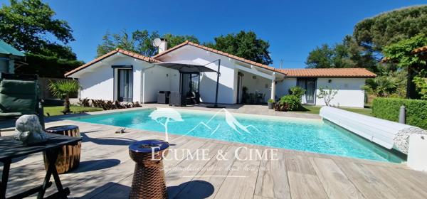 Maison type landaise rénovée avec piscine proche du lac