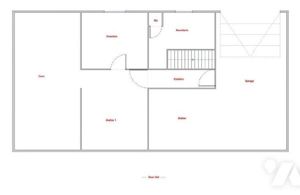 Maison T6 d'environ 196m² - sous-sol - jardin clo