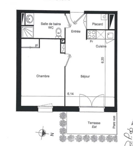 Appartement Merignac 2 pièce(s) 36 m2