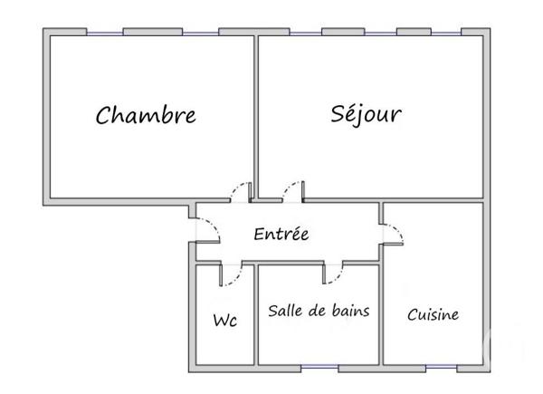 Appartement T2 à vendre  2 pièces - 43,84 m 2   PARIS  - 75005