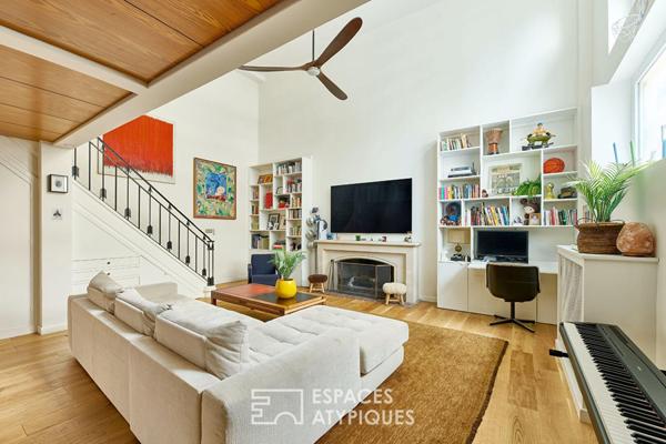 Loft en duplex : volume cathédrale et intimité graphique – Muette Sud