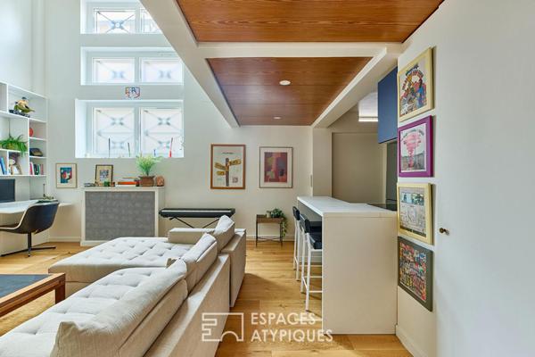 Loft en duplex : volume cathédrale et intimité graphique – Muette Sud
