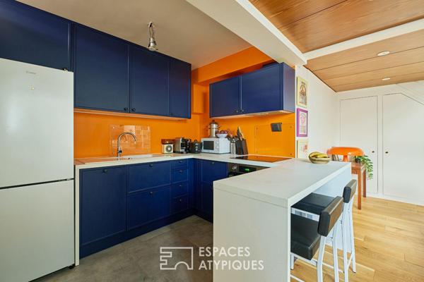 Loft en duplex : volume cathédrale et intimité graphique – Muette Sud