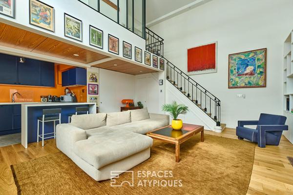 Loft en duplex : volume cathédrale et intimité graphique – Muette Sud