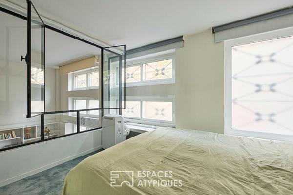 Loft en duplex : volume cathédrale et intimité graphique – Muette Sud