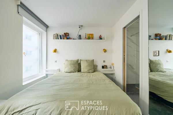Loft en duplex : volume cathédrale et intimité graphique – Muette Sud