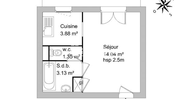 À vendre Studio 22.4 m² - Montpellier 34090