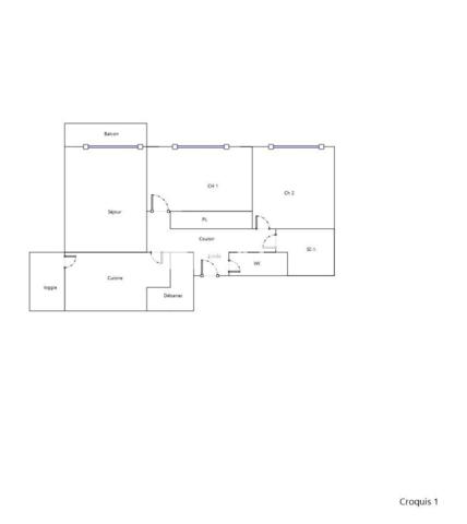 Appartement 3 PIECES 2 CHAMBRES 71M² + cave et box