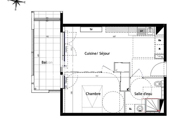 Location Appartement 2 pièces 39.5 m² - 90 CHEMIN DU MAS DE TESTE Nimes 30000