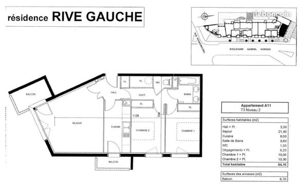 Appartement à vendre    3 pièces • 64 m2 Toulouse