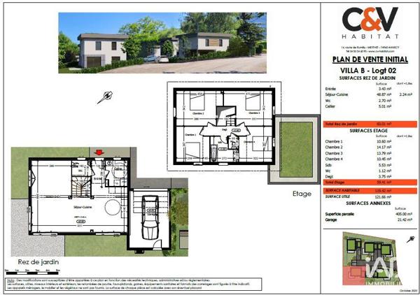 Maison à vendre 5 pièces 124 m² Bossey