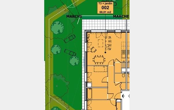 Vente Appartement P3 3P - jardin 95m2 et parking neuf Aubervilliers