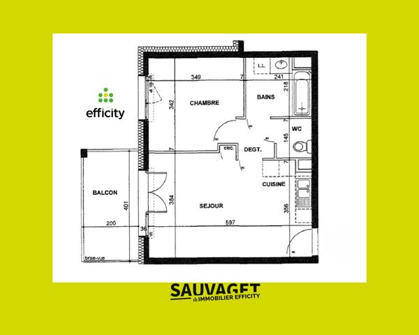 Appartement 2 pièces - 42 m²