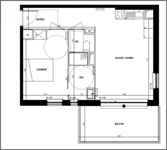 T2 RÉCENT AVEC GRAND BALCON ET PARKING !