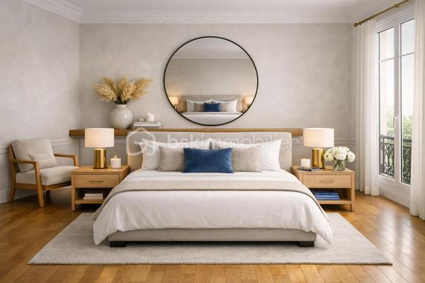 Corinne Duboscq vous propose :
un vrai coup de coeur pour ce  superbe appartement !
Dans un immeuble haussmannien de standing avec digicode, interphone, gardien, ascenseur
Un superbe appartement avec parquet de chêne d'origine, moulures, cheminées, belle hauteur sous plafond, 
Comprenant : une entrée avec porte blindée, un double séjour avec 2 cheminées et deux balcons avec une vue dégagée exposée plein sud. une cuisine dinatoire, 2 chambres très spacieuses, 2 salles de bains, wc indépendants (2 possibles) une buanderie.
En dépendance  : une chambre de service de 7 m² parfaitement aménagée et au sous -sol 2 caves.
L'appartement est à rafraichir - cuisine à refaire, peintures, et la 2ème salle d'eau.
Certaines pièces ont été virtuellement aménagées et/ ou vidées, 
Ne tardez pas à visiter ce bien
