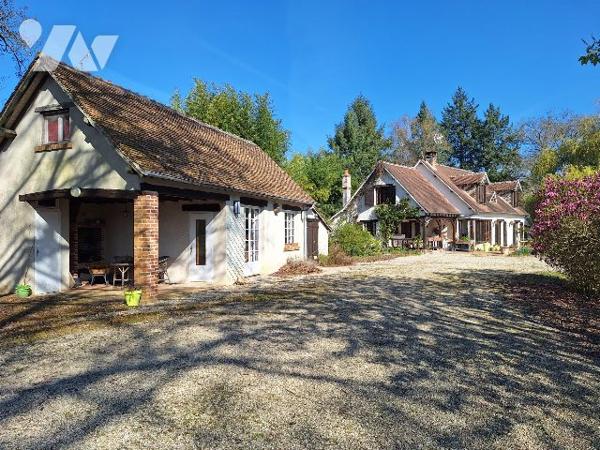 Maison et maison d'amis avec étang 1ha, Clémont