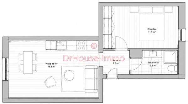 Appartement à vendre 2 pièces de 34 m²