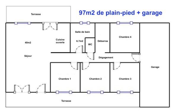 Maison à vendre 5 pièces de 97 m²