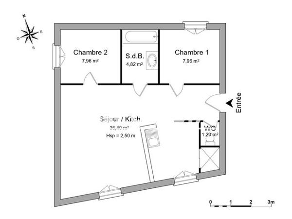 Location Appartement 3 pièces 58.34 m² - 499 RUE DE BOUILLARGUES Nimes 30000