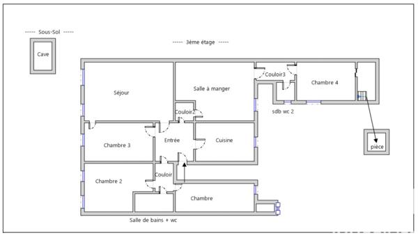 Appartement à vendre 6 pièces 132 m² Versailles