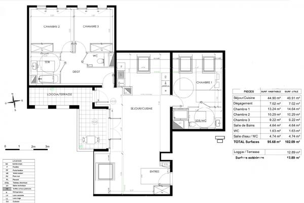 Appartement à vendre 4 pièces 95,68 m² Le Plessis-Robinson