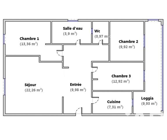 Appartement à vendre 4 pièces 81 m² Cagnes-sur-Mer