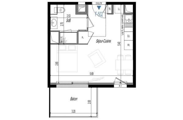 Studio à vendre 29 m² Clermont-Ferrand