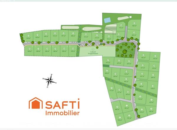 terrain de 601m2 constructible