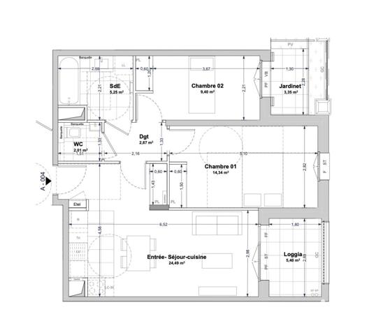 Appartement à vendre 3 pièces 58 m² La Rochelle