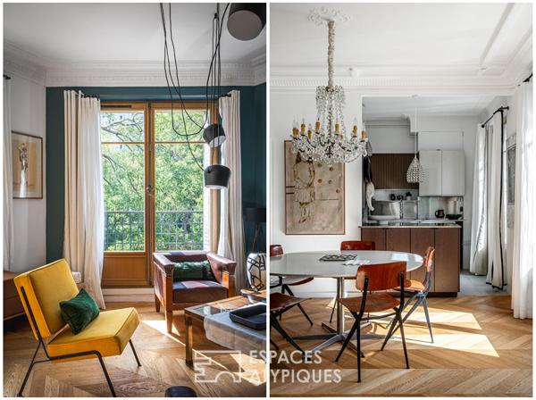 Appartement d’angle rénové par architecte avec balcon – Pernety