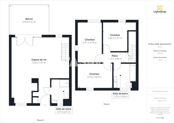 Vente Appartement 4 pièces de 86m² - 33440 Ambarès-et-Lagrave