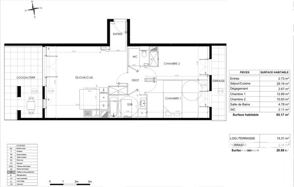 Appartement à vendre 3 pièces 65 m² Le Plessis-Robinson